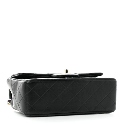 Chanel Lambskin Quilted Mini Lion Charm Top Handle Rectangular Flap Black 4 of 12