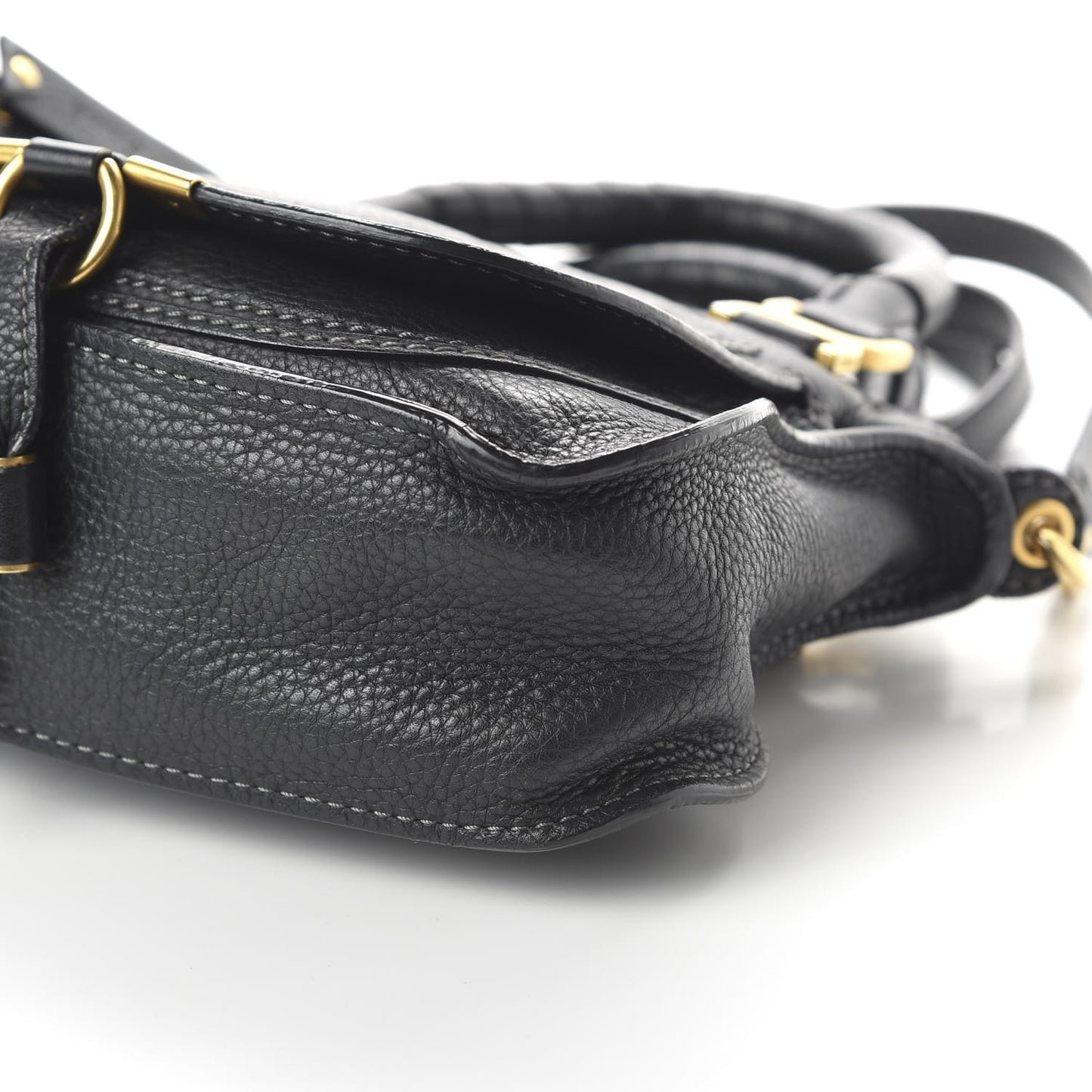 Calfskin Baby Marcie Satchel Black