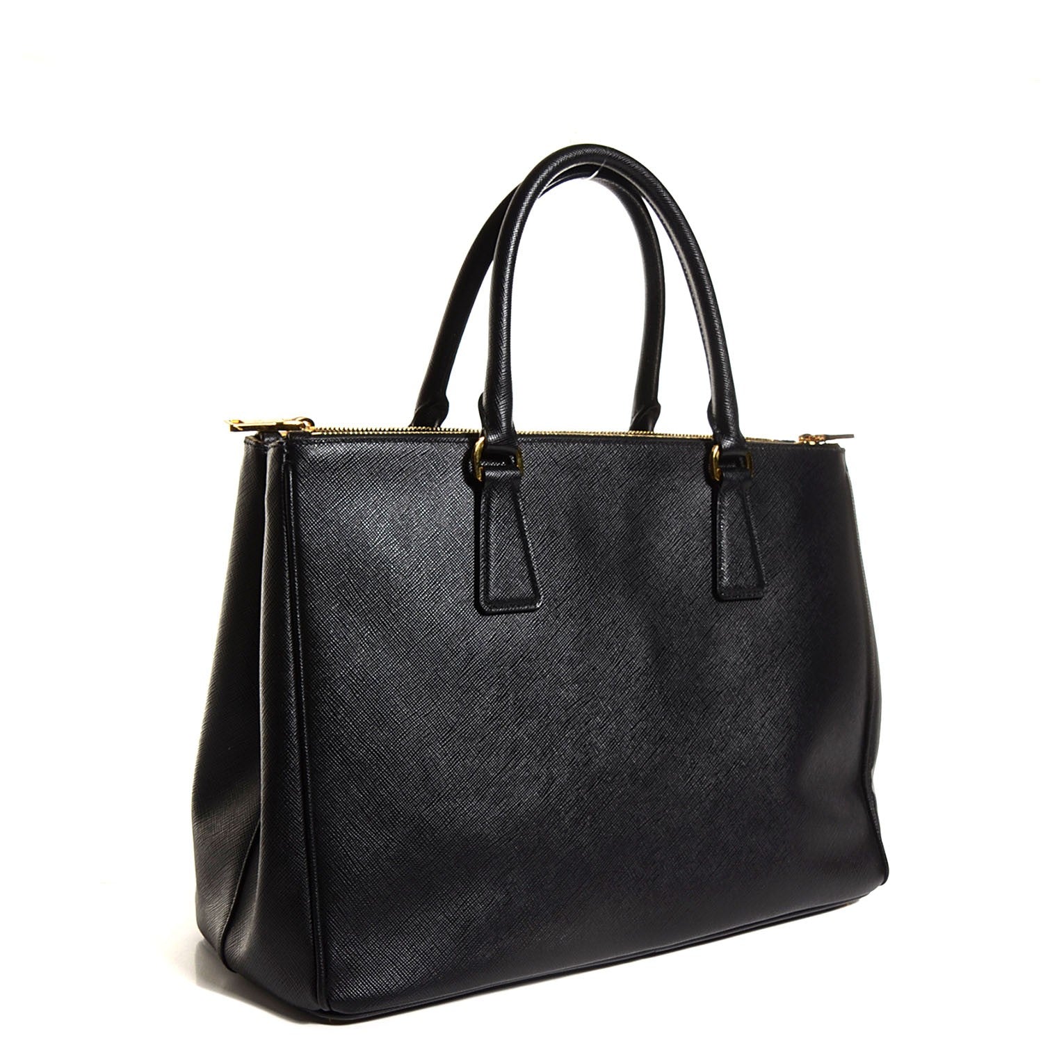 Prada Saffiano Lux Medium Double Zip Tote Nero Black 3 of 11
