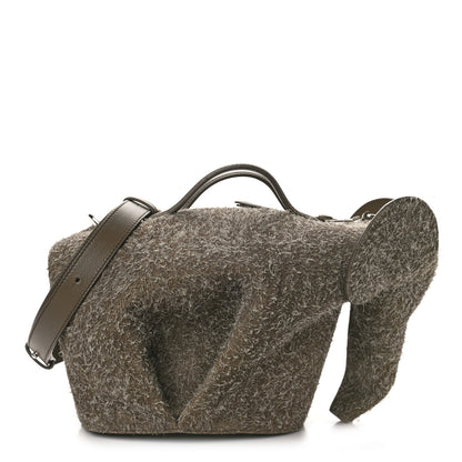 Loewe Brushed Suede Large Elephant Crossbody Bag Lichen Grey 1 of 8