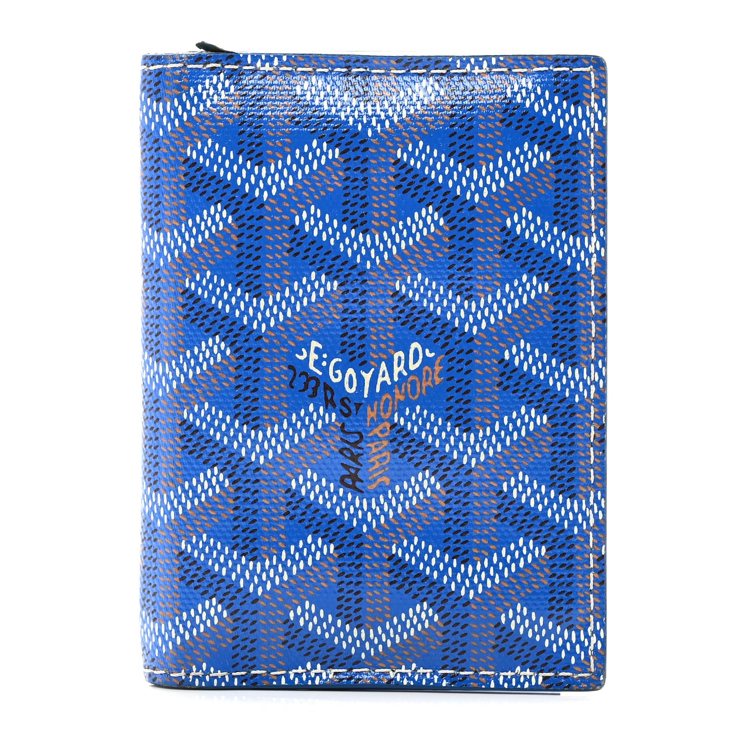 Goyardine Saint Marc Folding Card Case Sky Blue