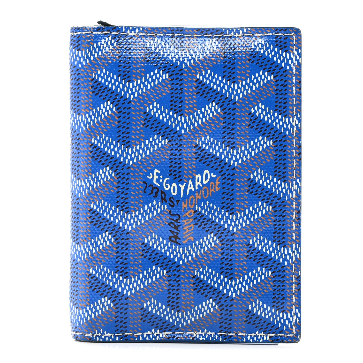 Goyard Goyardine Saint Marc Folding Card Case Sky Blue 1 of 9