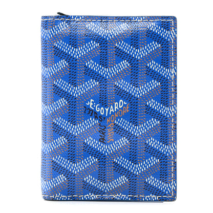 Goyard Goyardine Saint Marc Folding Card Case Sky Blue 1 of 9