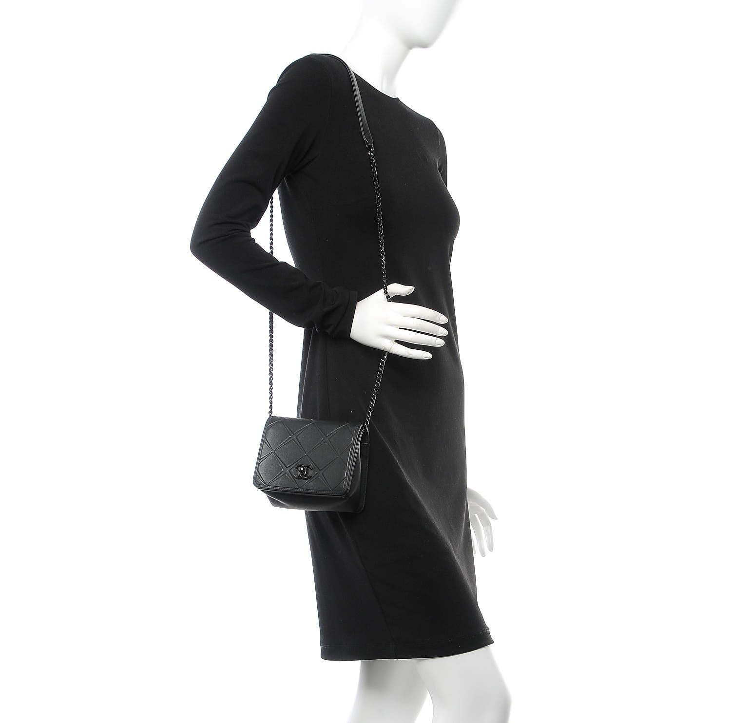Chanel Calfskin Mini Propeller Flap Black 2 of 9