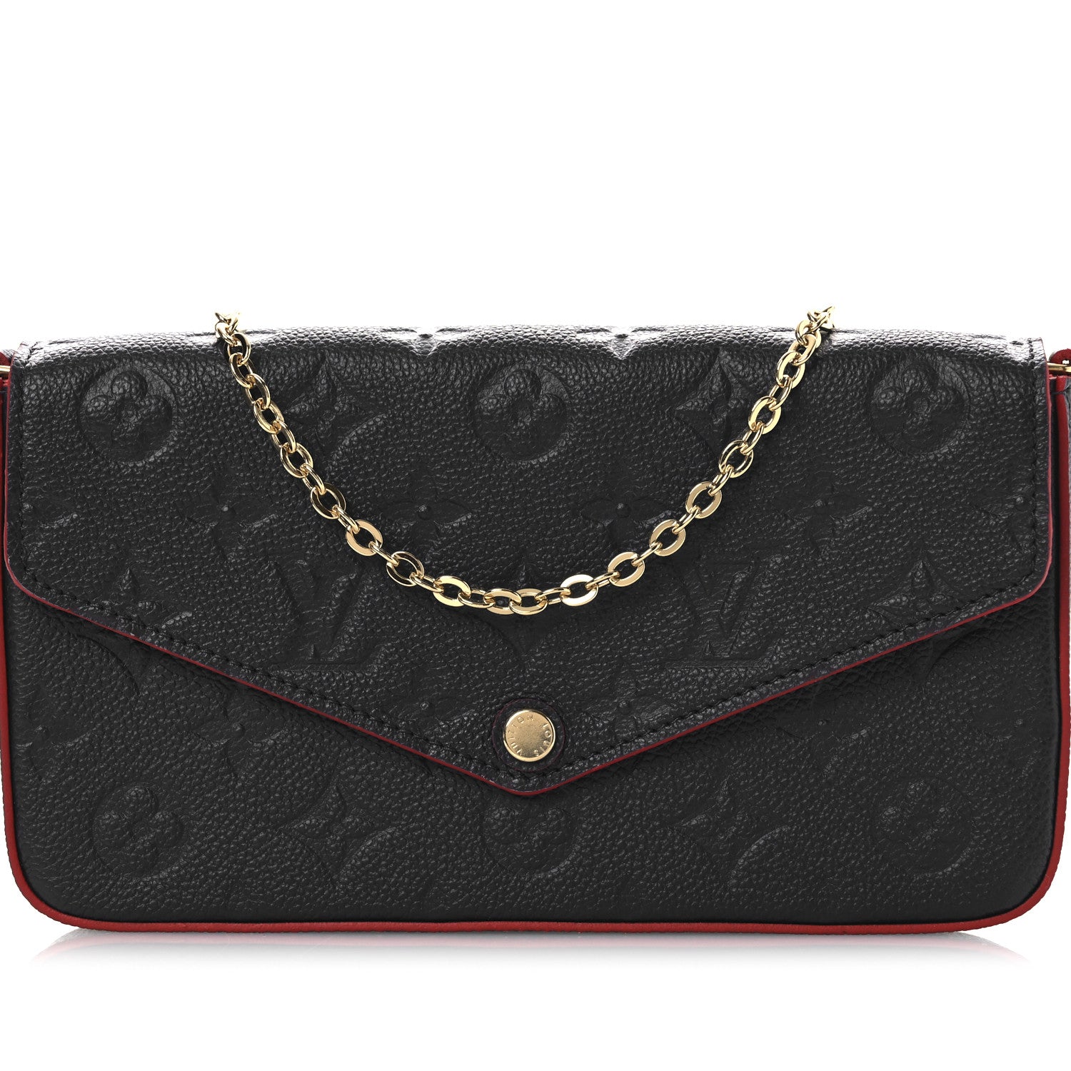 Louis Vuitton Empreinte Pochette Felicie Chain Wallet Marine Rouge 8 of 10