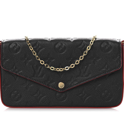 Louis Vuitton Empreinte Pochette Felicie Chain Wallet Marine Rouge 8 of 10