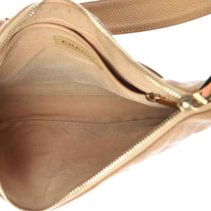 Chanel Caviar Quilted CC Shoulder Bag Beige 5 of 10