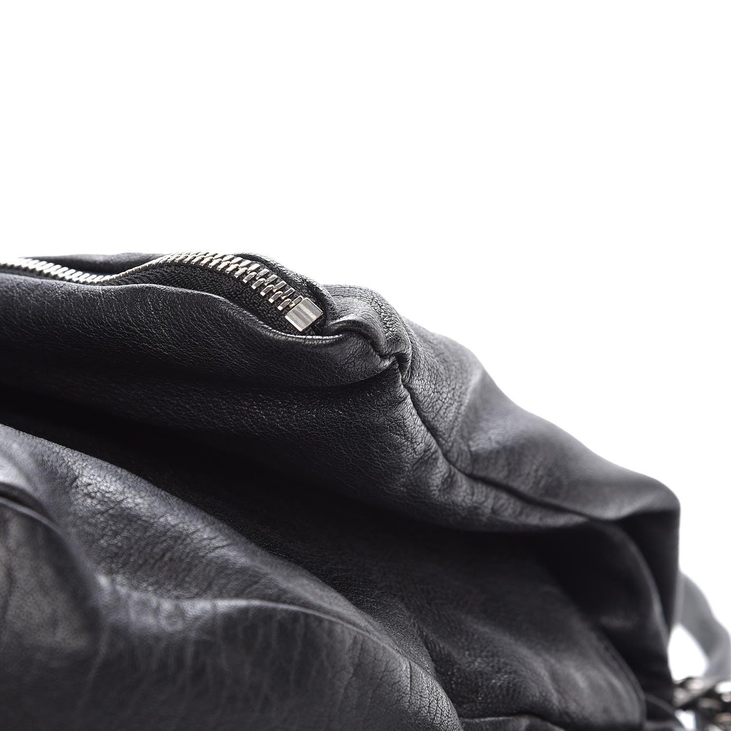 Jimmy Choo Lambskin Large Biker Hobo Black 10 of 12