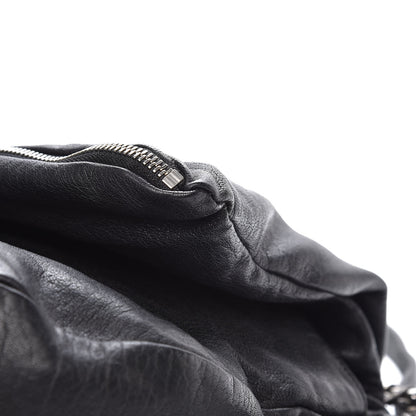 Jimmy Choo Lambskin Large Biker Hobo Black 10 of 12