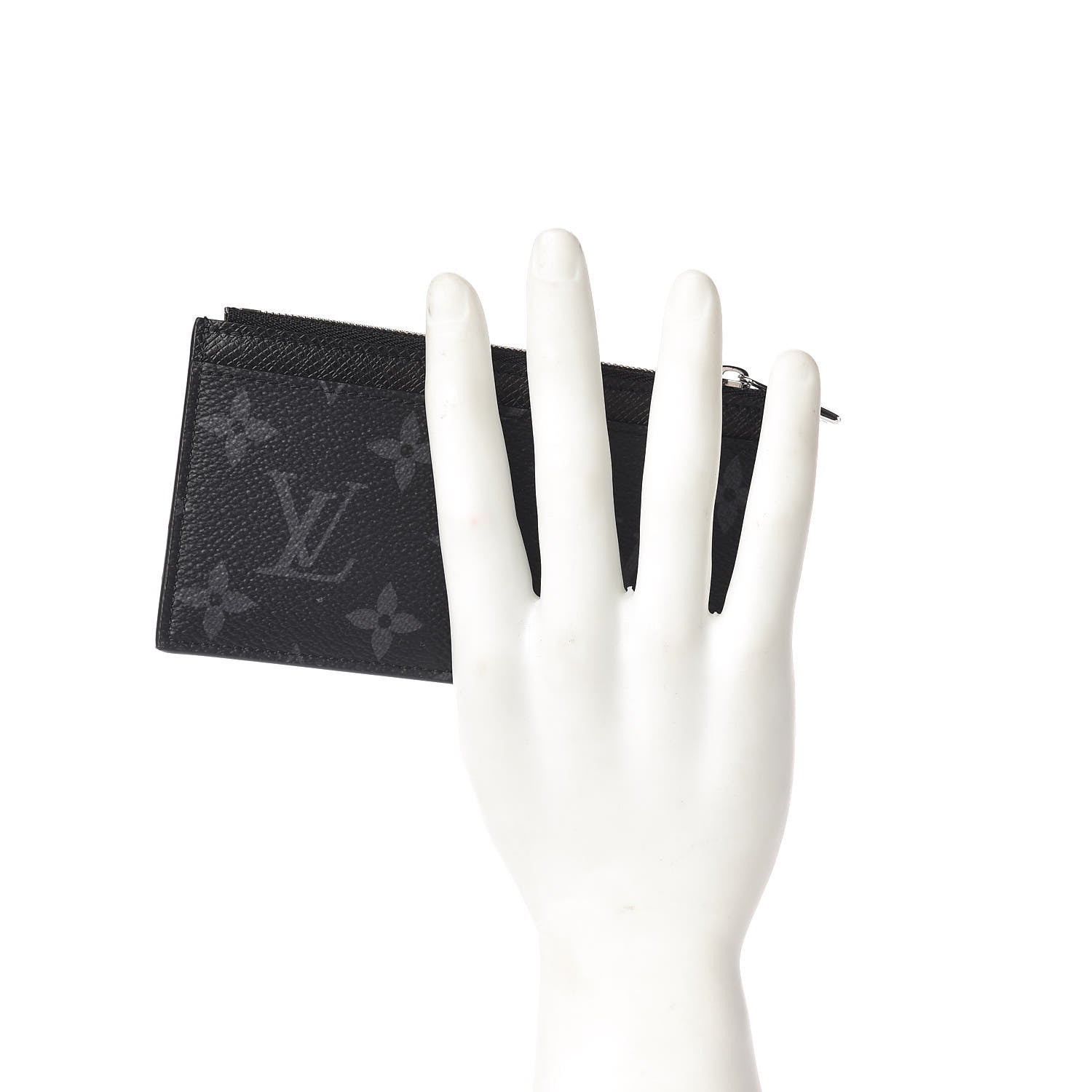 Louis Vuitton Monogram Eclipse Taiga Coin Card Holder 2 of 7