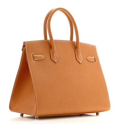 Hermes Vache Naturelle Grainee Birkin Sellier 30 Natural Sable 3 of 13