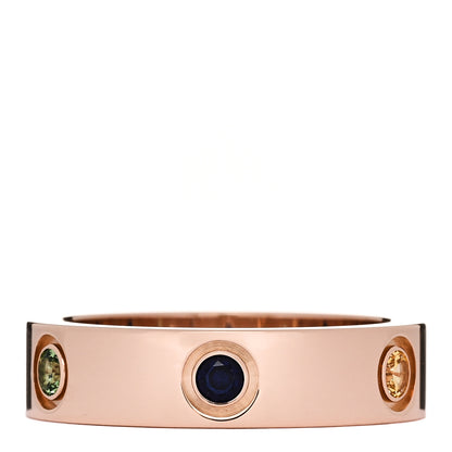 Cartier 18K Pink Gold Sapphire Garnet Amethyst 5.5mm LOVE Ring 58 8.5 3 of 4