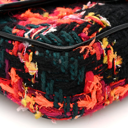 Gucci Tweed Calfskin Check Poule Super Mini GG Marmont Shoulder Bag Pink Petroleum Multicolor Black 8 of 10