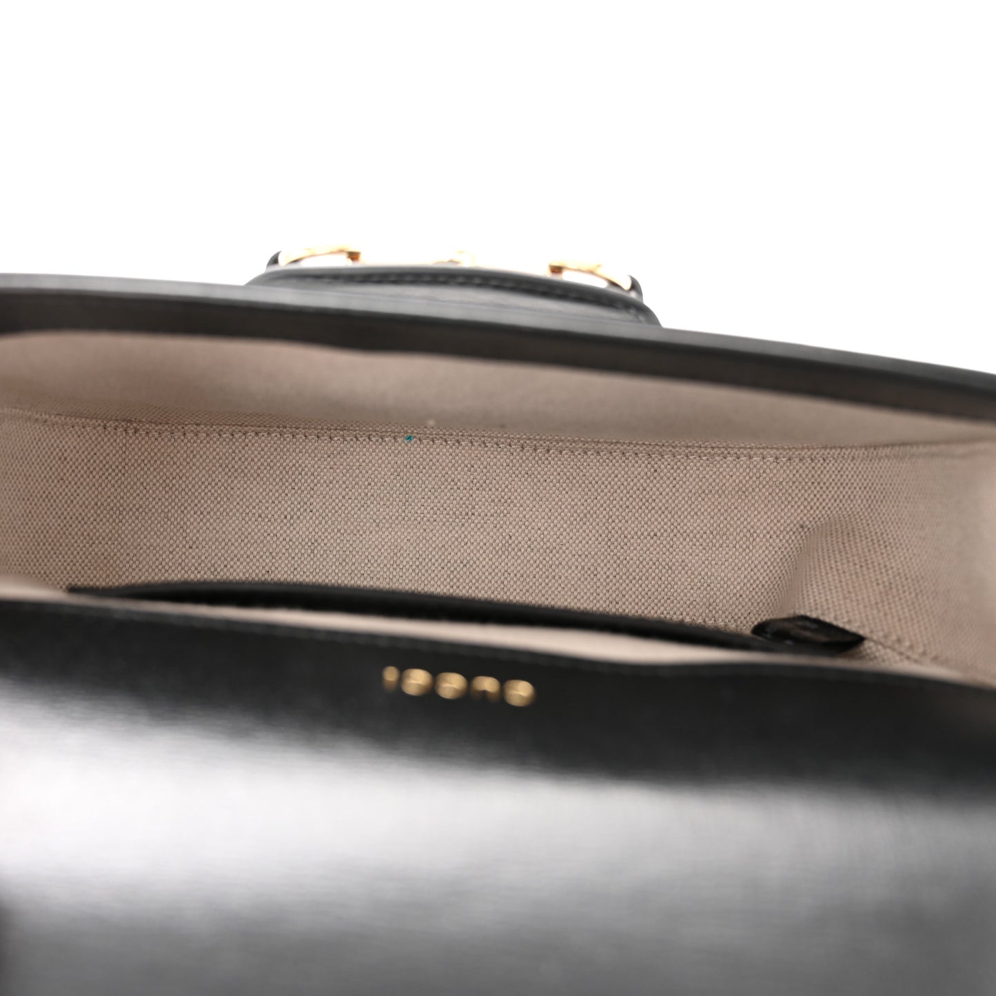 Azalea Calfskin Web Mini Horsebit 1955 Shoulder Bag Black