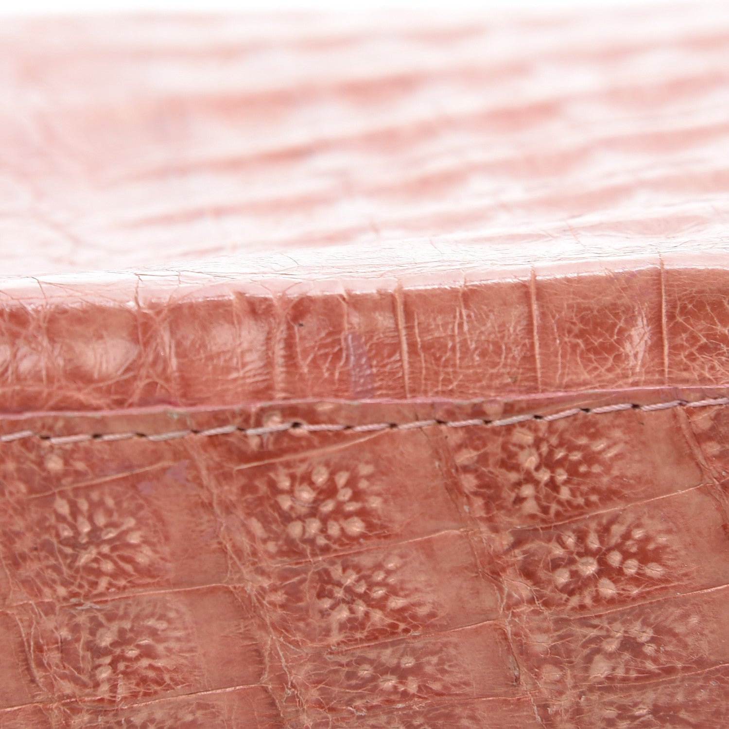 Nancy Gonzalez Crocodile Clutch Light Coral 12 of 14