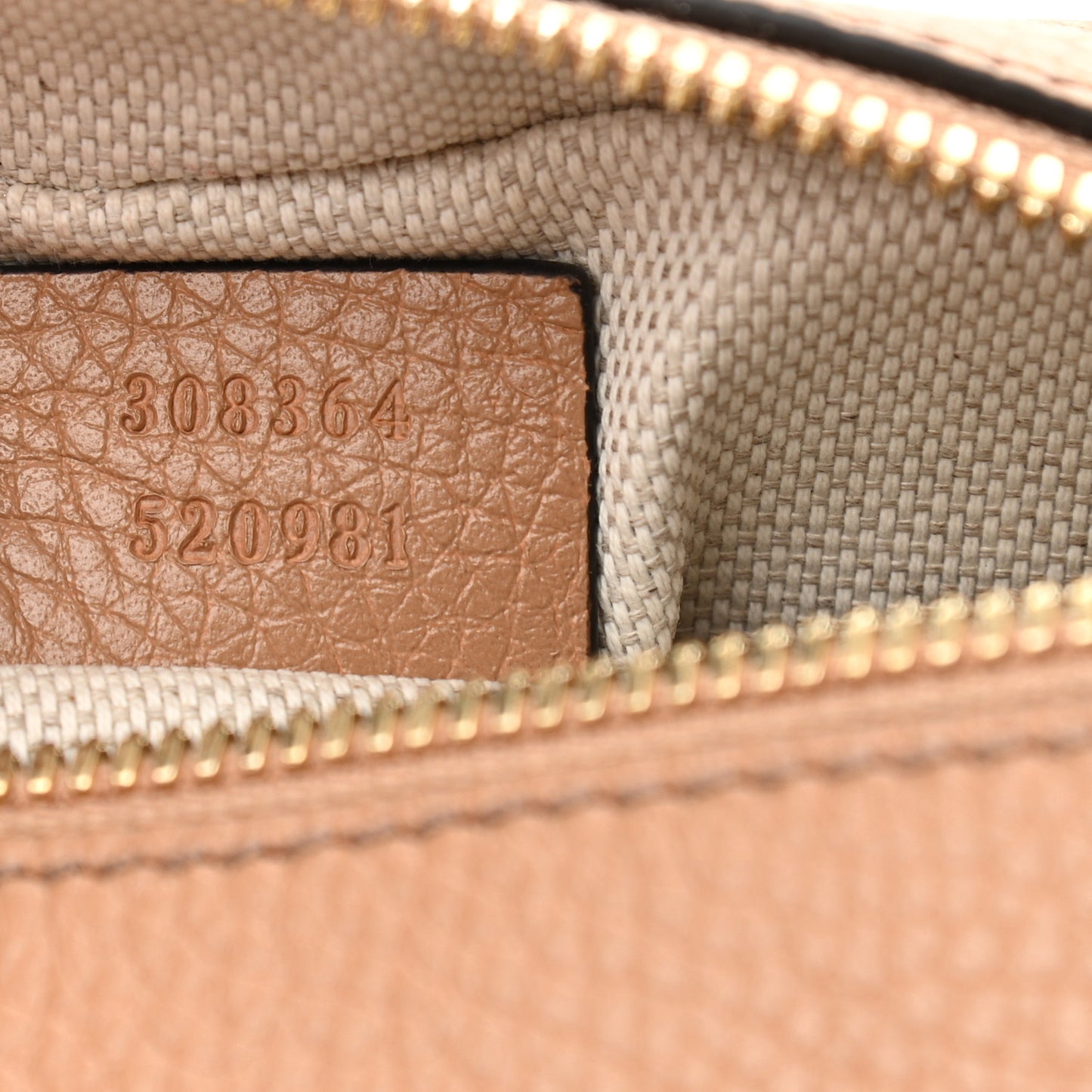 Pebbled Calfskin Small Soho Disco Bag Camelia
