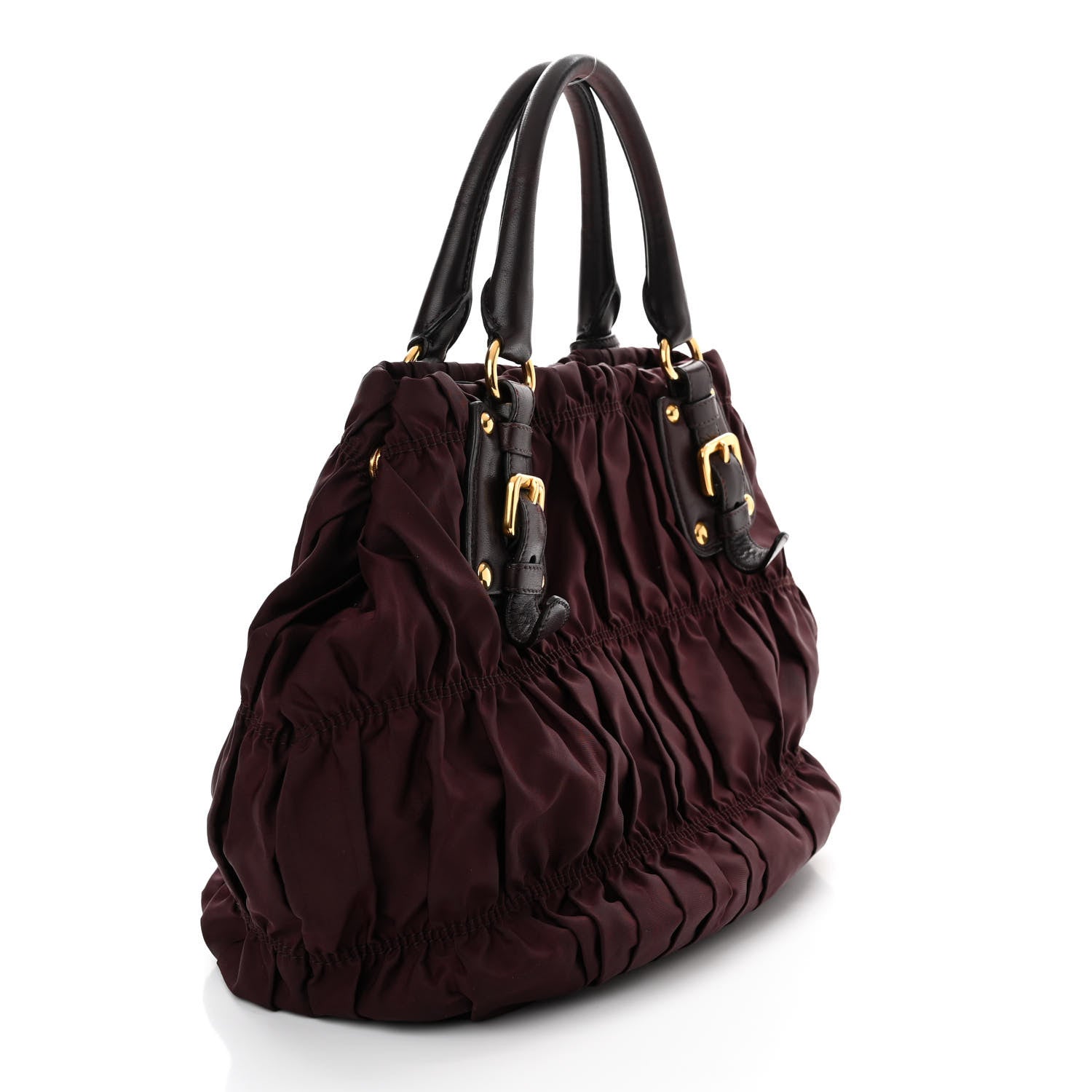 Prada Nappa Gaufre Tote Granato 3 of 14