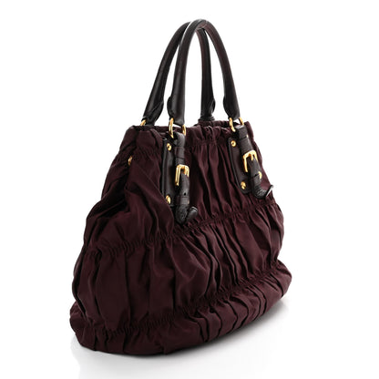 Prada Nappa Gaufre Tote Granato 3 of 14