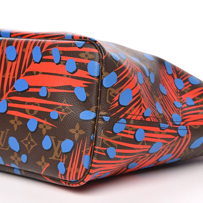 Louis Vuitton Monogram Jungle Dots Neo Neverfull MM Coquelicot Denim 9 of 12