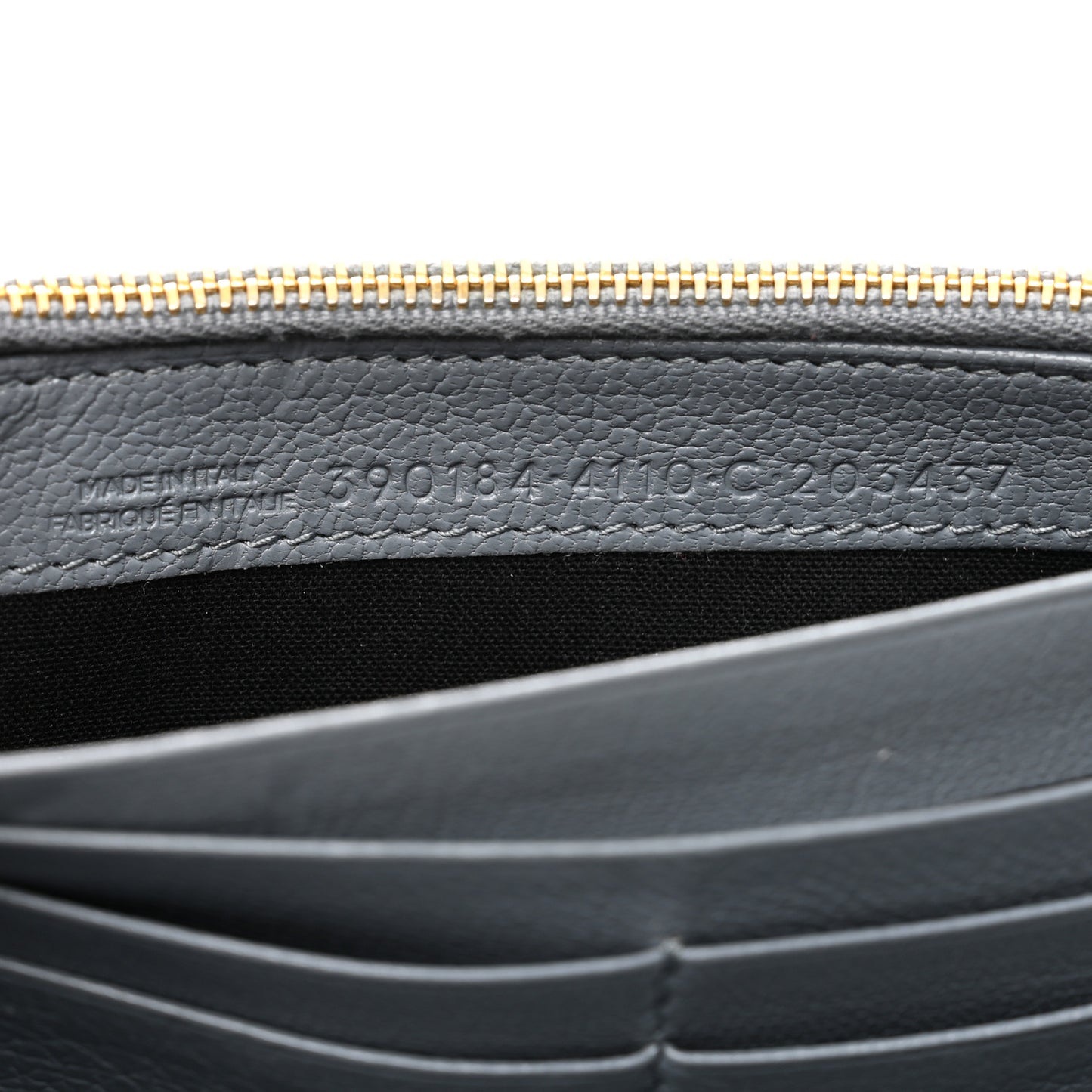 Chevre Gold Metallic Edge Hardware Continental Flap Wallet Bleu Acier