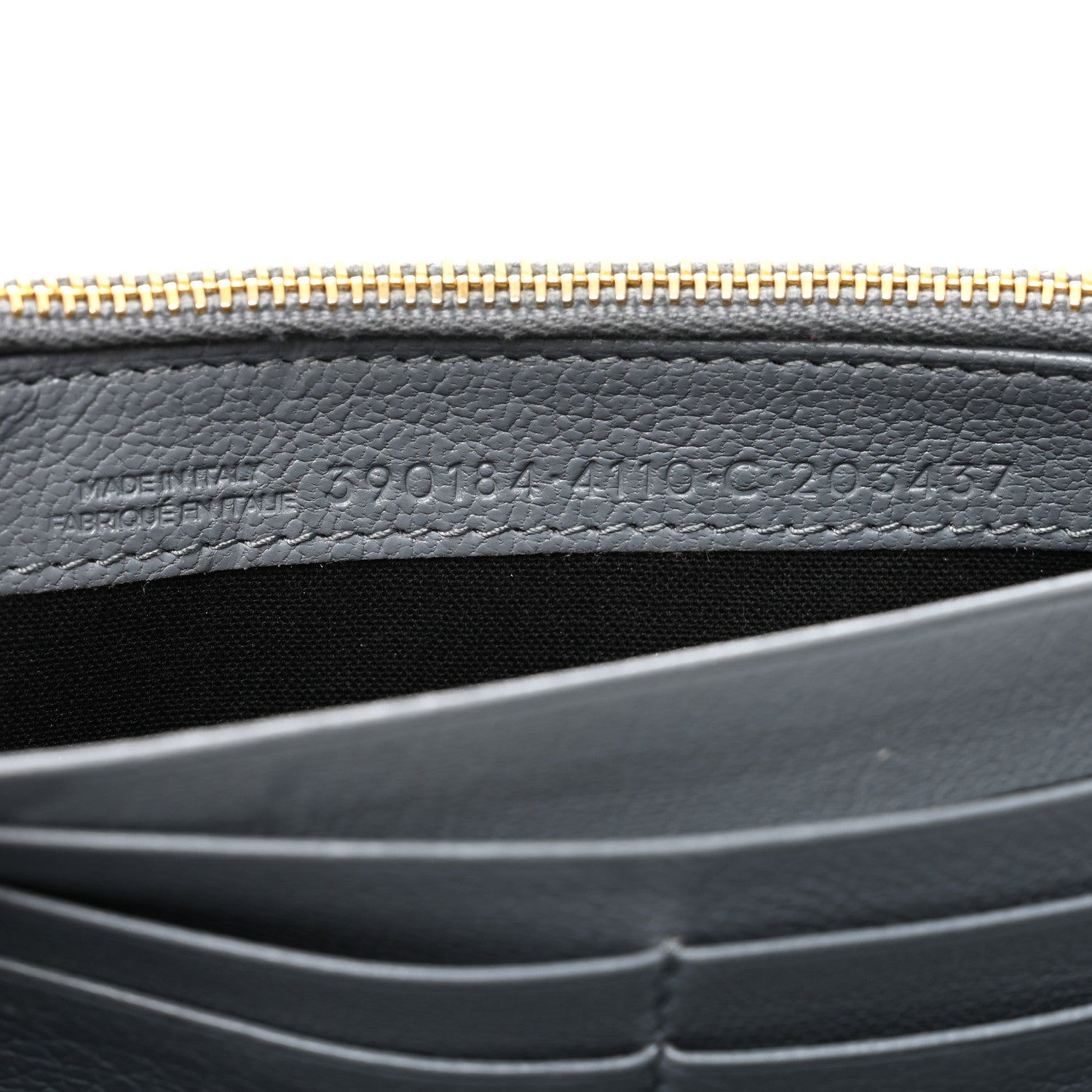 Balenciaga Chevre Gold Metallic Edge Hardware Continental Flap Wallet Bleu Acier 6 of 15