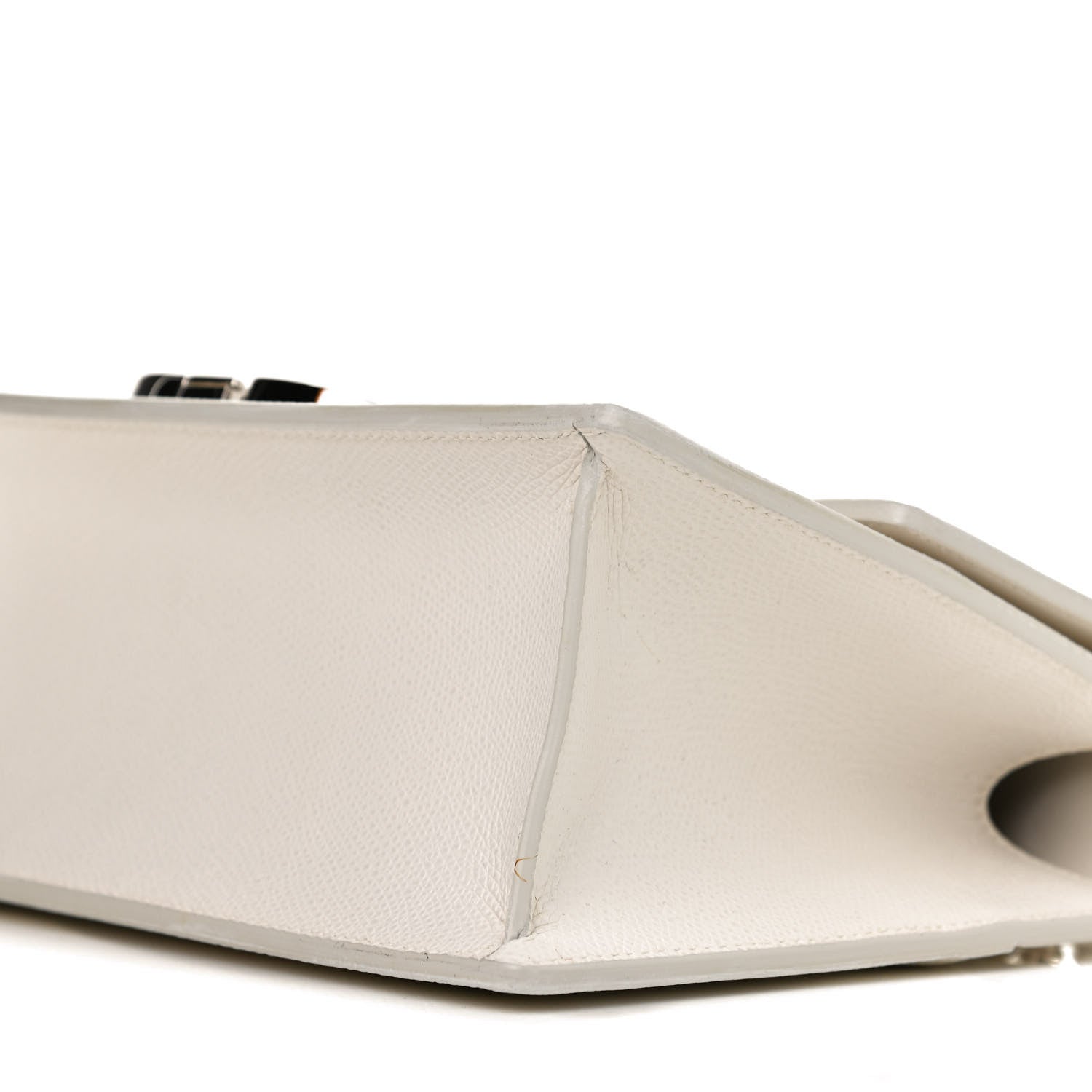 Christian Dior Grained Calfskin 30 Montaigne Chain Flap Bag White 10 of 13