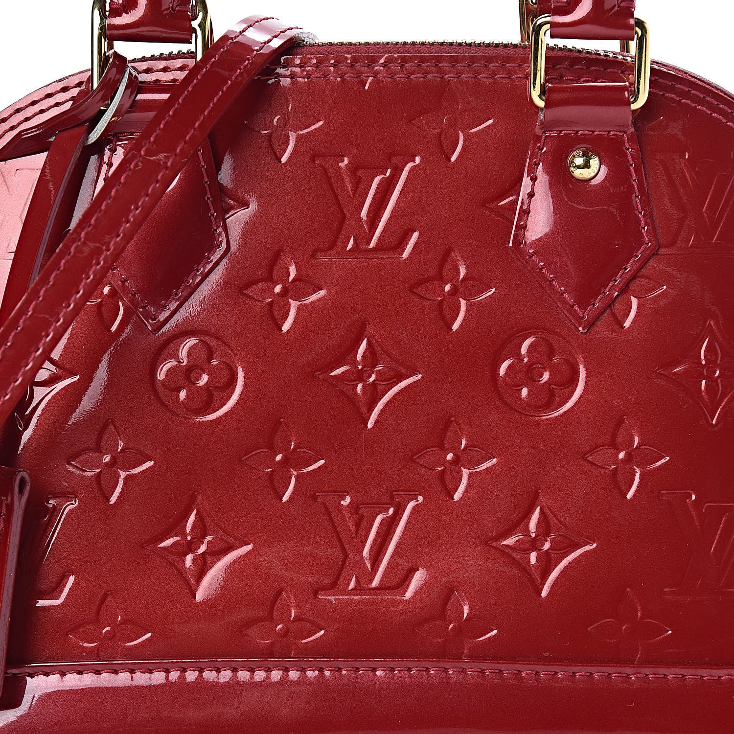 Louis Vuitton Vernis Alma BB Pomme D'Amour 17 of 17