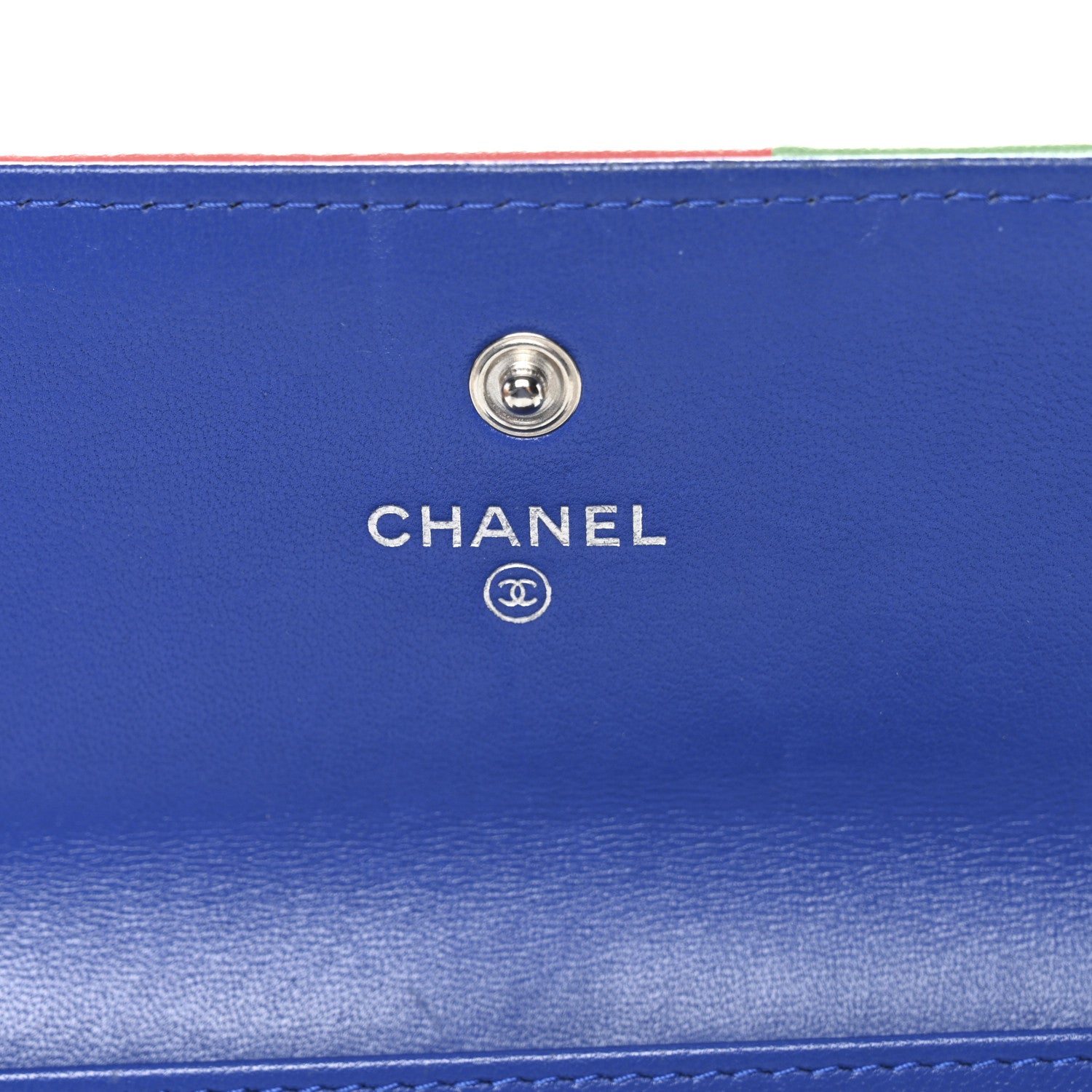Chanel Lambskin Quilted Cuba Long Flap Wallet Blue Multicolor 6 of 12
