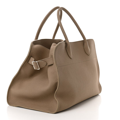 The Row Matte Grained Calfskin Soft Margaux 15 Dark Taupe 3 of 9