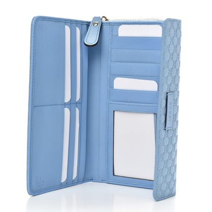 Gucci Soft Microguccissima Continental Zip Wallet Mineral Blue 5 of 12