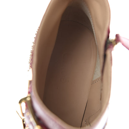 Chloe Nappa Sheepskin Studded Susanna Ankle Boots 40 Cherry Syrup 7 of 8