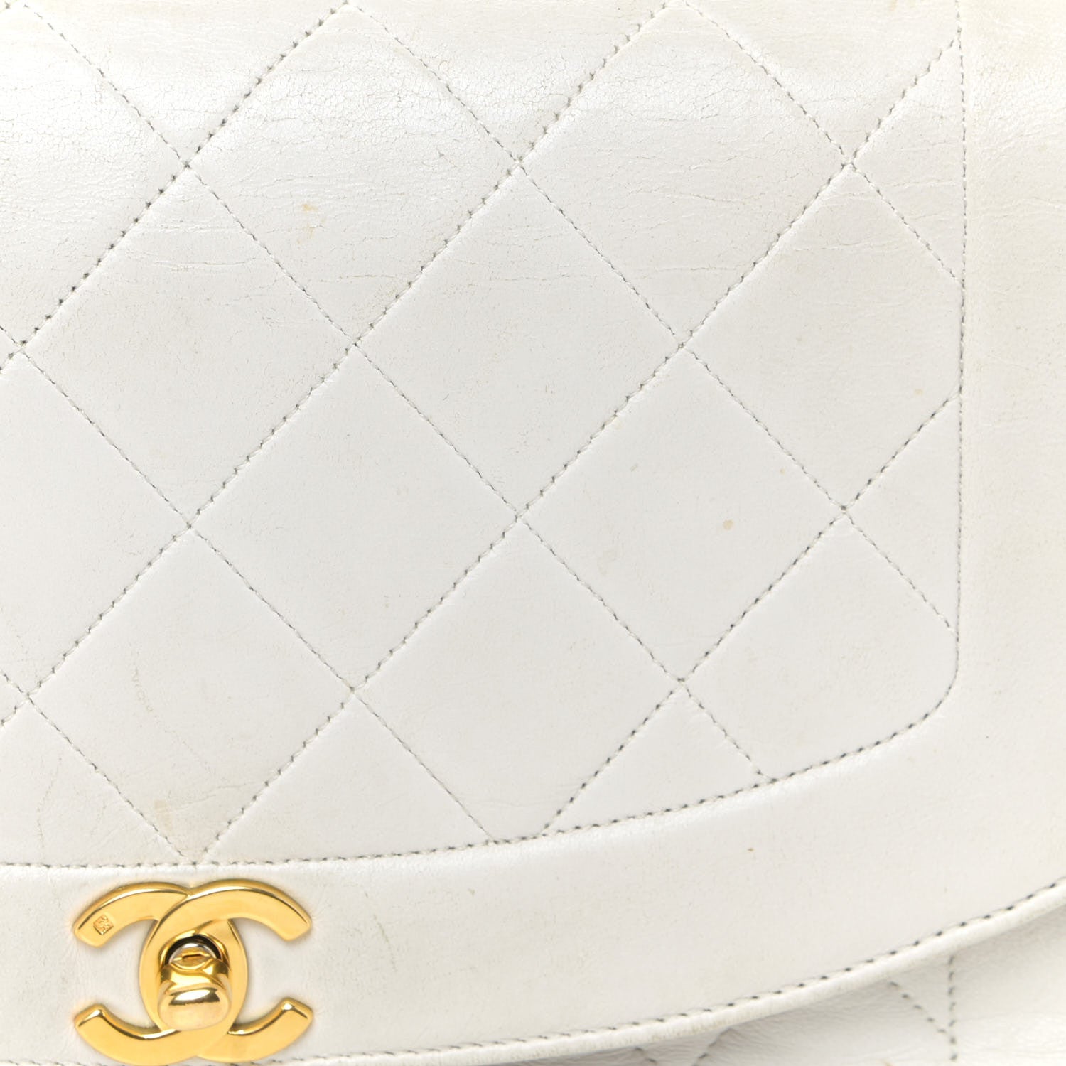 Chanel Lambskin Quilted Medium Single Flap White 9 of 23