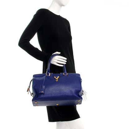 Saint Laurent Calfskin Medium Classic Y Cabas Navy 2 of 12