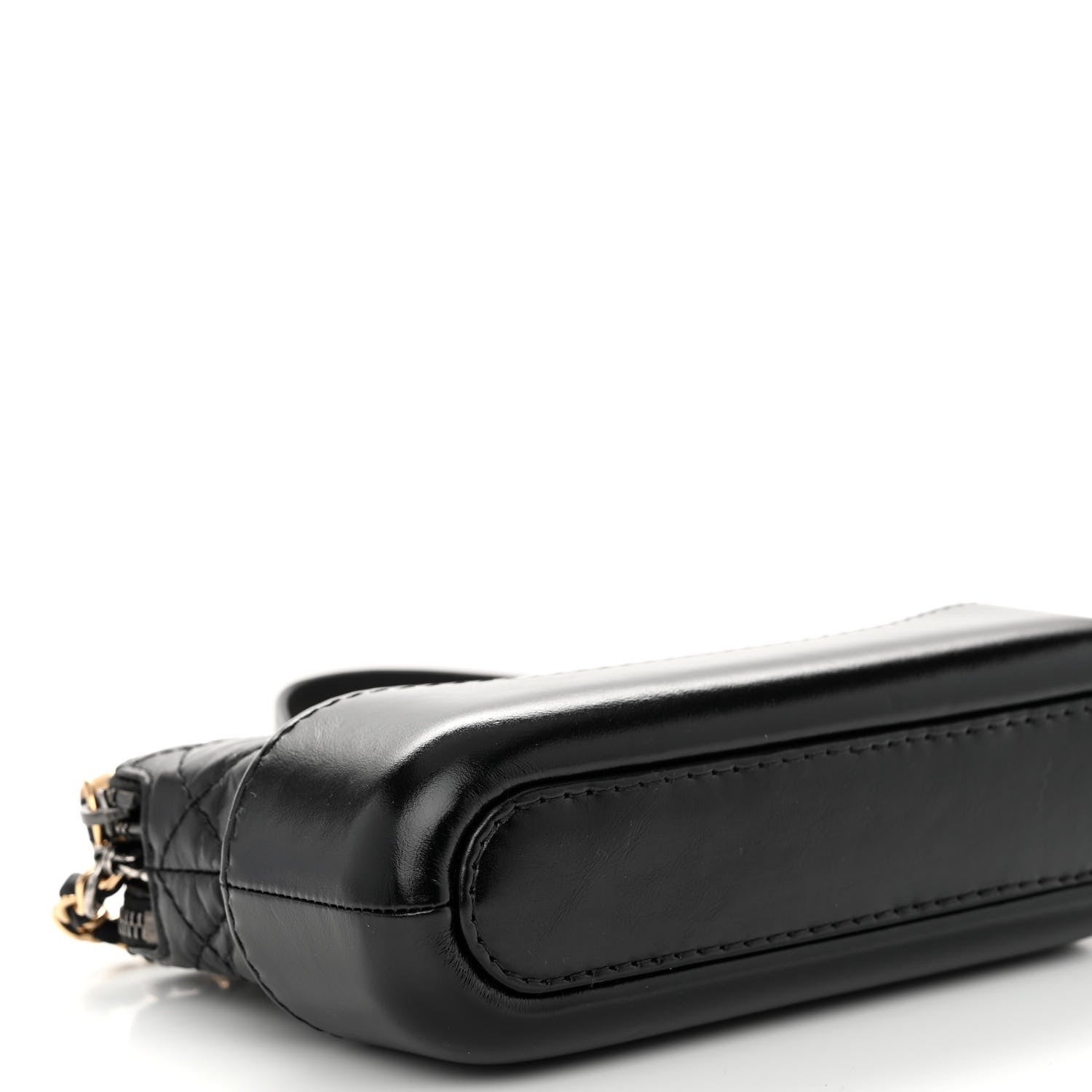 Chanel Aged Calfskin Quilted Small Gabrielle Clutch With Chain Black 10 of 11