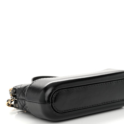 Chanel Aged Calfskin Quilted Small Gabrielle Clutch With Chain Black 10 of 11