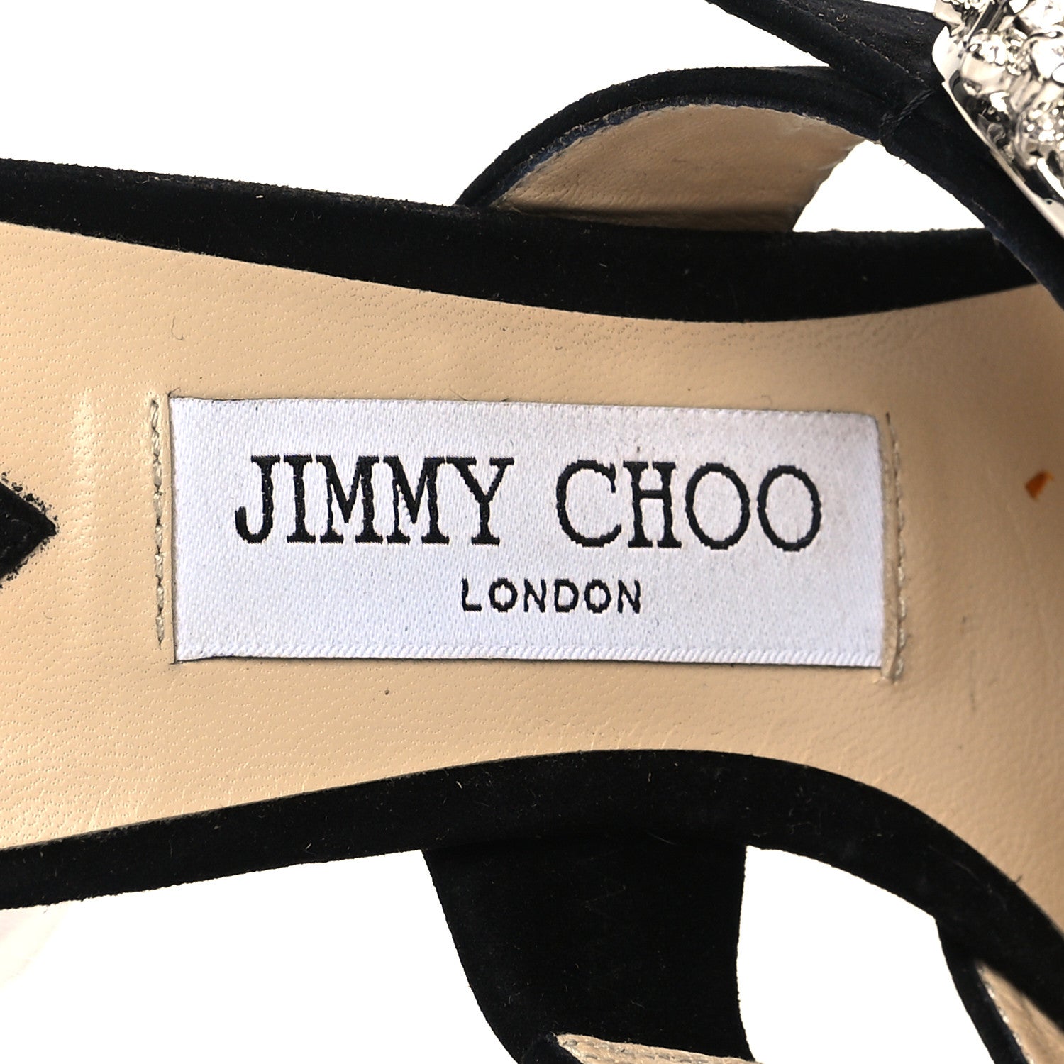 Jimmy Choo Suede Crystal Marta 90 Mules 38 Black 8 of 9