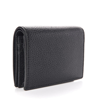 Gucci Pebbled Calfskin Animalier Tiger Card Case Black 3 of 8