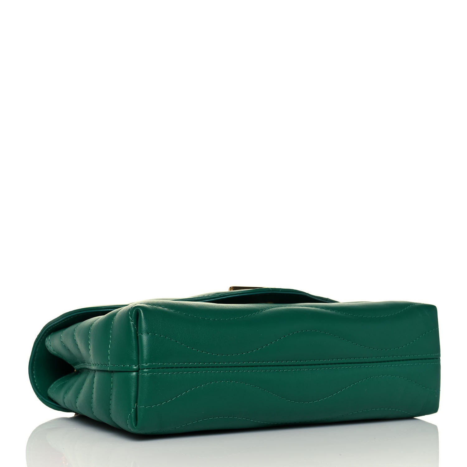 Louis Vuitton Calfskin New Wave Chain Bag MM NM Emerald 4 of 16