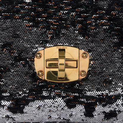 Miu Miu Oversized Sequin Clutch Black 12 of 12