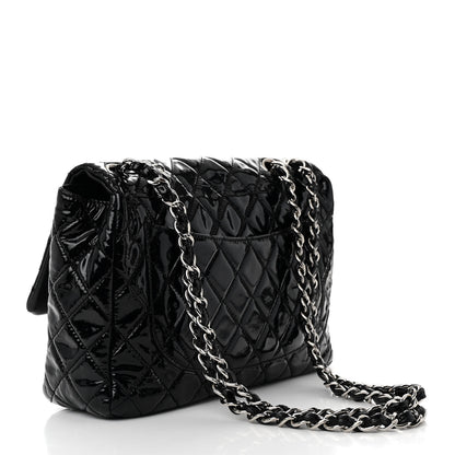 Chanel Patent Quilted Jumbo Single Flap Black 3 of 13