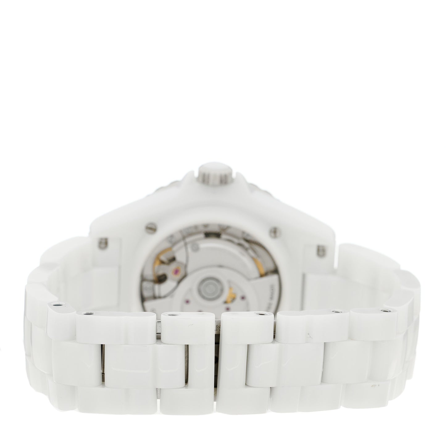 Stainless Steel Ceramic Diamond 38mm J12 Automatic Watch White