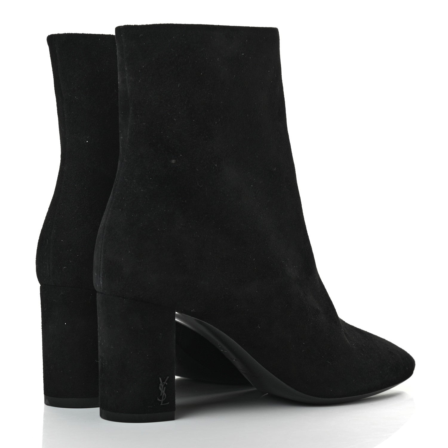 Saint Laurent Suede Loulou Ankle Zip Boot 37 Black 4 of 8