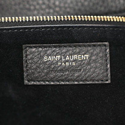 Saint Laurent Grained Deerskin Bea Tote Black 6 of 10