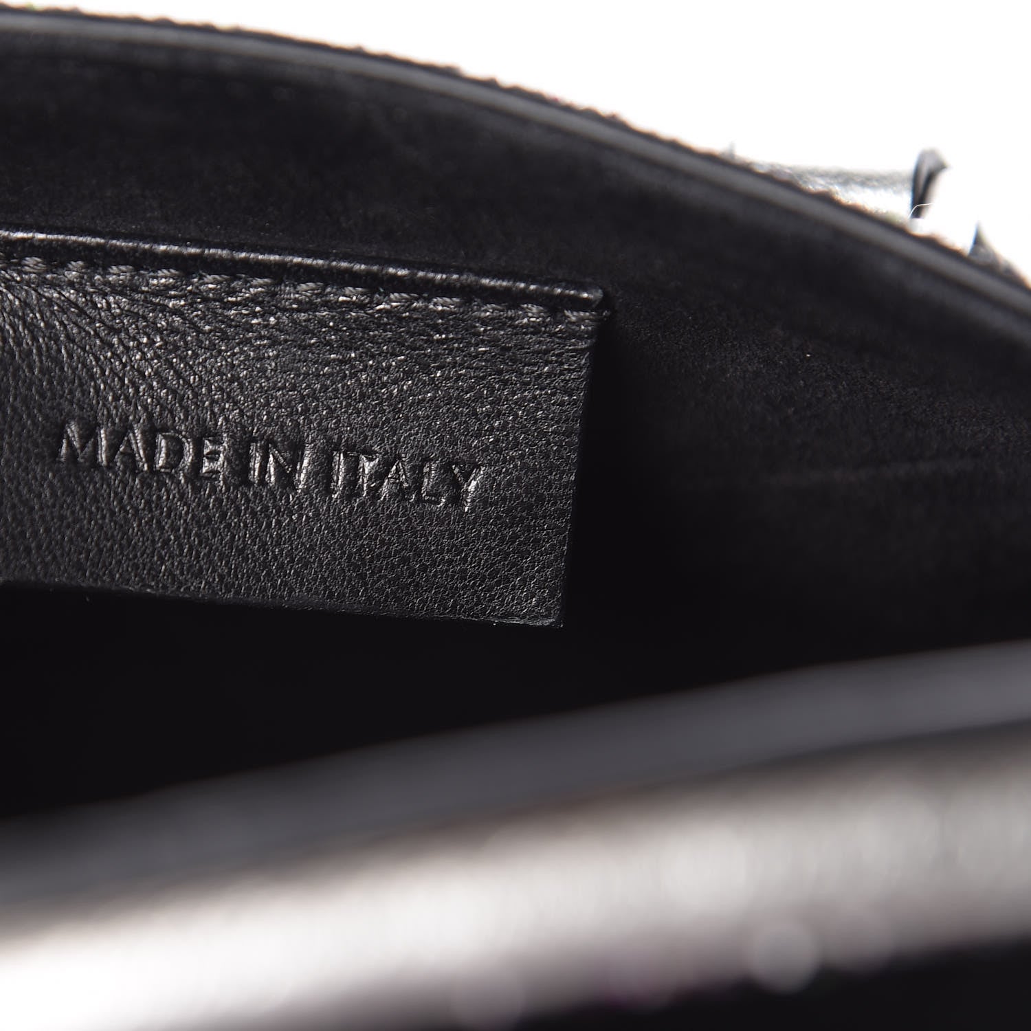 Alexander McQueen Metallic Calfskin Glitter Mini Heroine Shoulder Bag Grey Multicolor 6 of 15