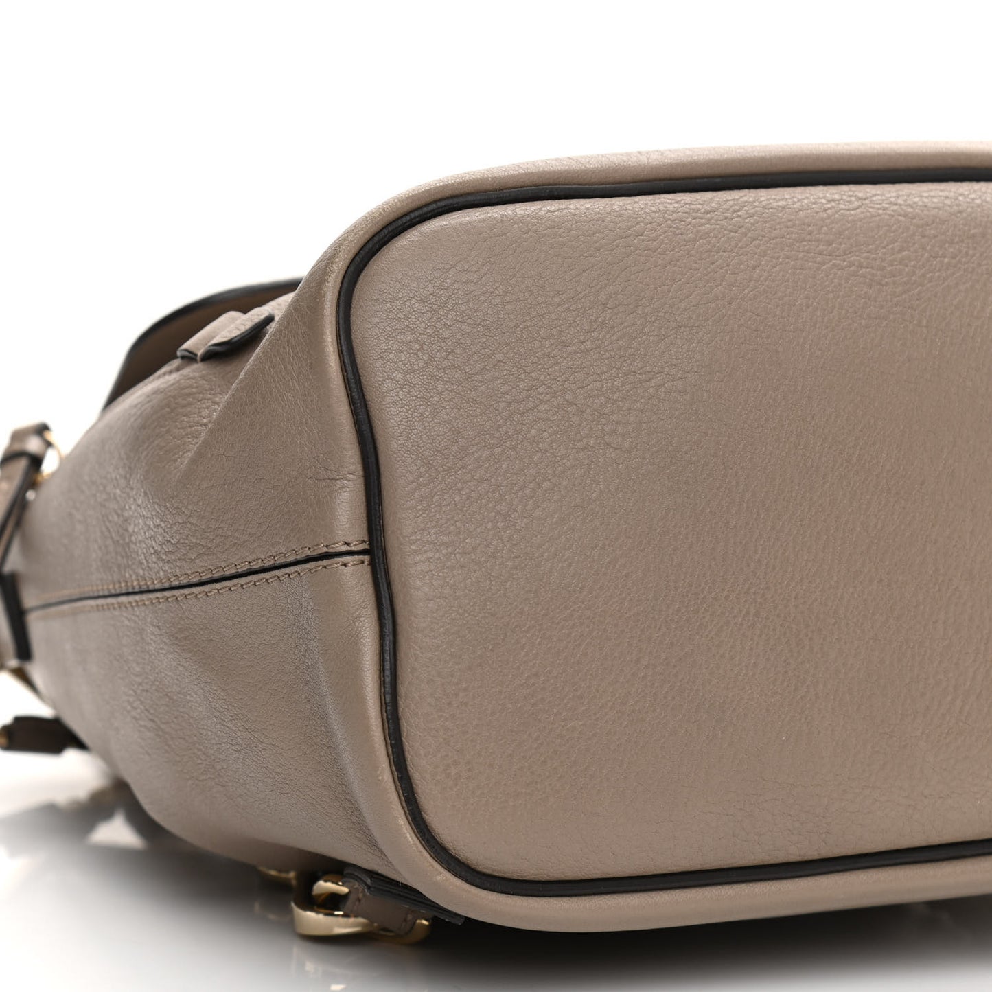 Suede Calfskin Small Faye Backpack Motty Grey