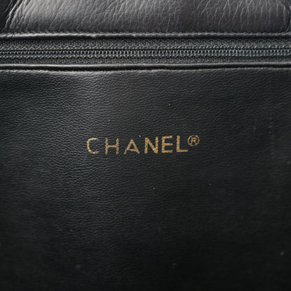 Chanel Lambskin Quilted Shopping Tote Black 6 of 17