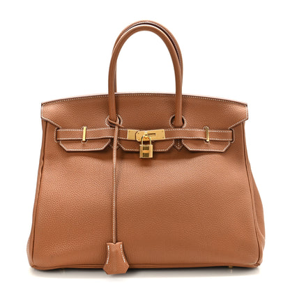 Hermes Togo BIRKIN 35 Gold 1 of 12