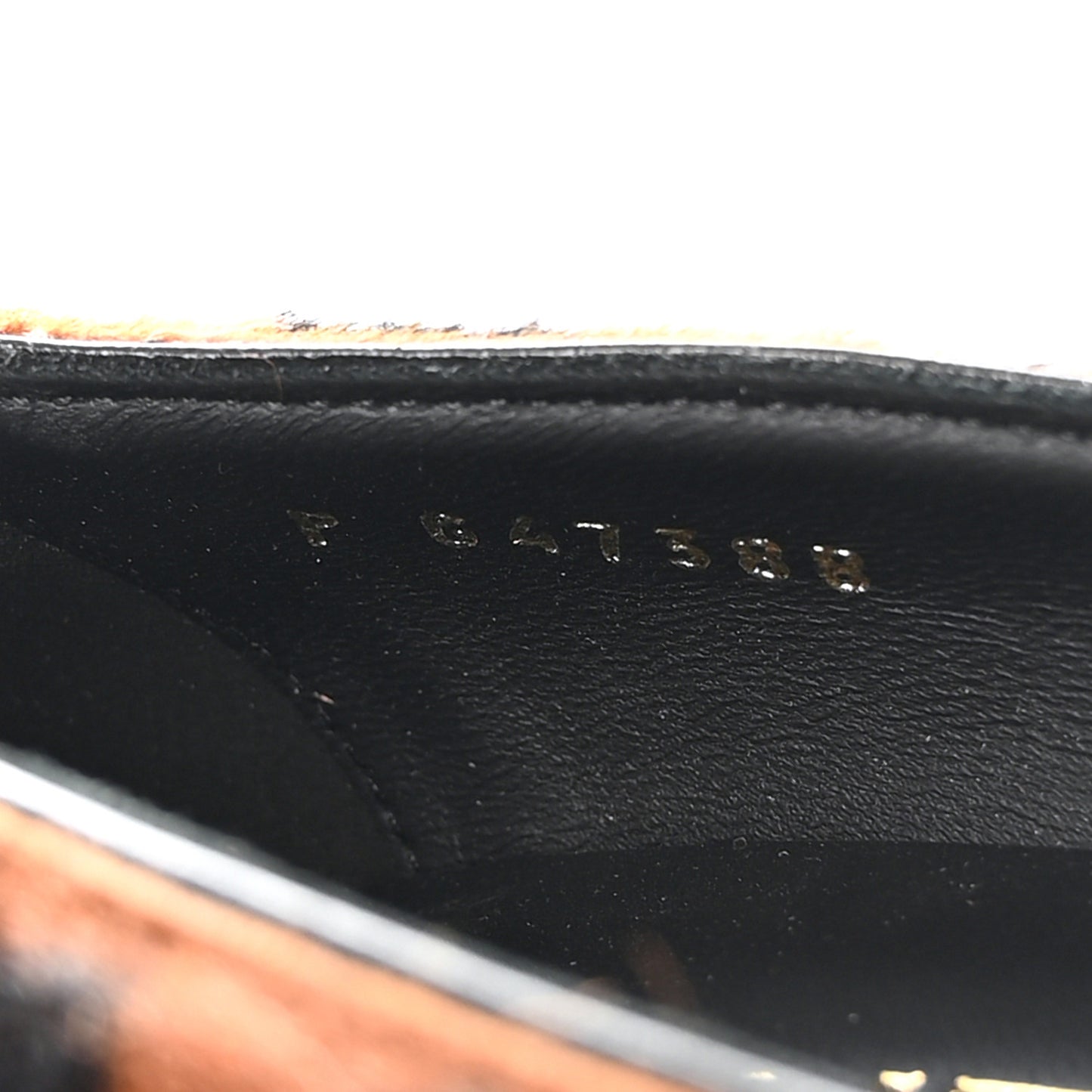Pony Hair Lambskin Pumps 40 Brown Black