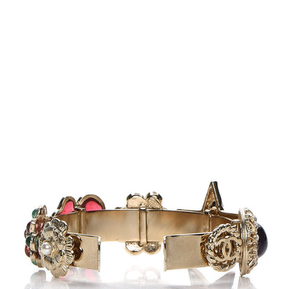 Chanel Resin Gripoix Crystal CC Cuff Multicolor 4 of 6