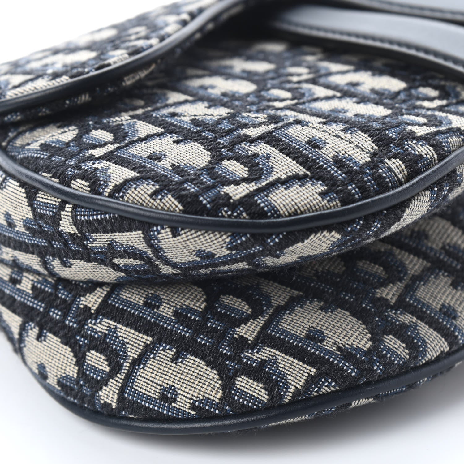 Christian Dior Oblique Mini Saddle Bag Blue 9 of 9